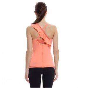 Nancy Rose Performance Ruffle Tank | Size 8